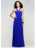 Chiffon Straps Sexy Back Long Prom Dress